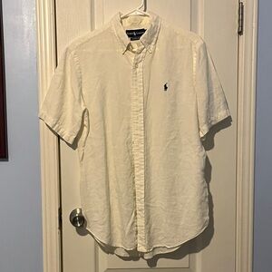 Ralph Lauren Men's Off-White Short Sleeve Shirt